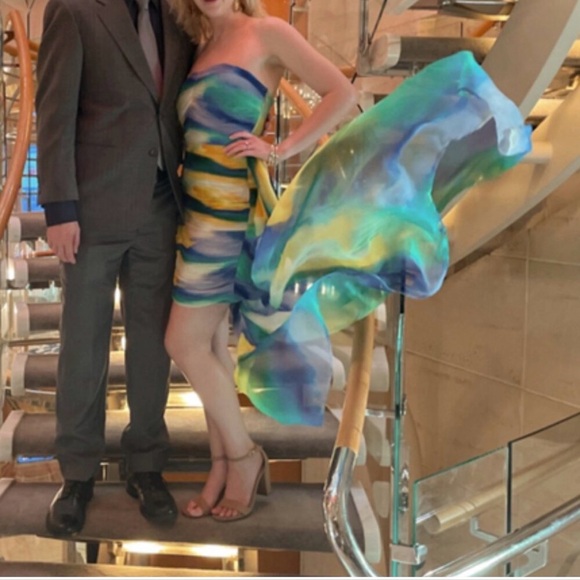 Colorful Strapless Dress - Picture 7 of 11